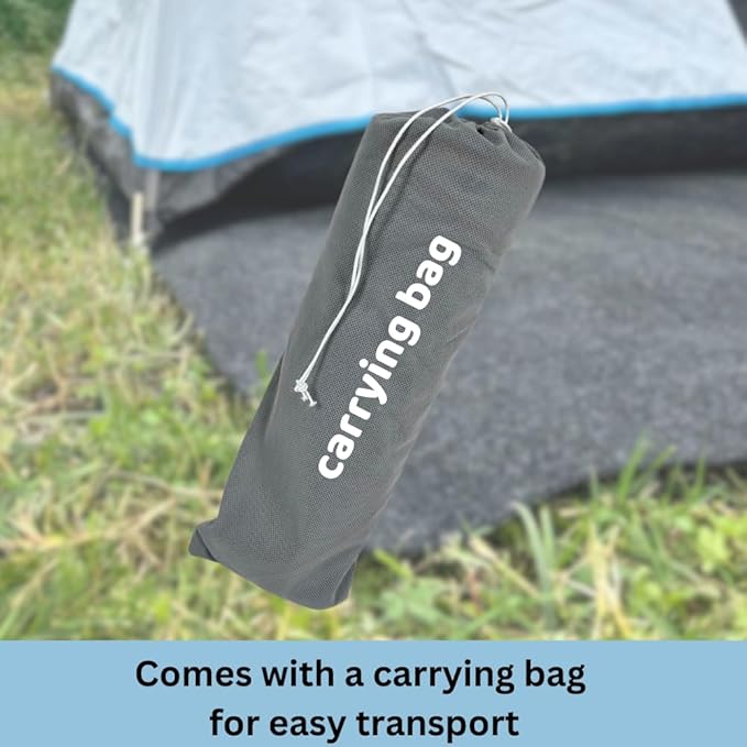 Tent Carpet Mat Camping Floor Rug Waterproof Durable Thick Portable and Foldable Lightweight Pad Insulated Picnic Non-Slip Carpet Outdoor Accessory (58"x 72" (with Carry Bag))