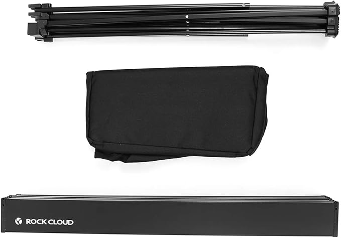 ROCK CLOUD Portable Camping Table Ultralight Aluminum Camp Table with Storage Bag Folding Beach Table for Camping Hiking Backpacking Outdoor Picnic, Size L