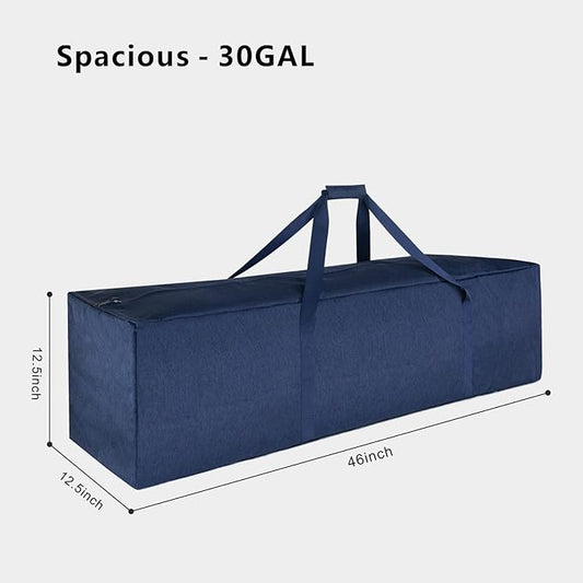 TOPDesign 46 Inch Extra Large Zippered Duffel Bag for Travel Camping Sports Equipment Storage, Waterproof Foldable Luggage Bag with Padded Handles