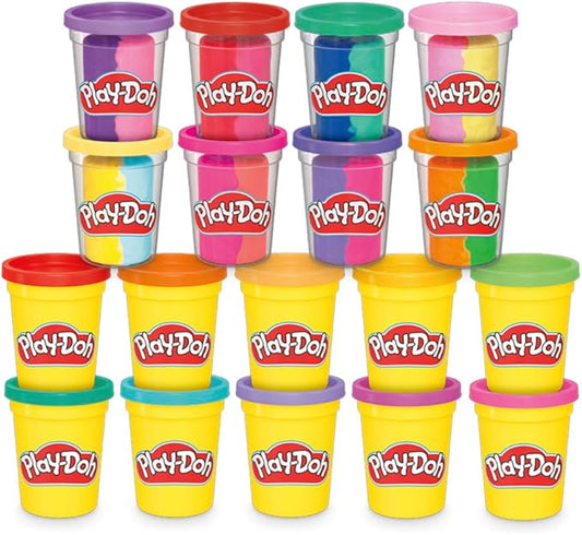 Play-Doh 22 Pack Ultimate Color Variety, Bulk Assorted Colors, 2 & 4 Ounce Modeling Compound Cans, Kids Arts & Crafts, Preschool Toys for 2 Year Old Girls & Boys & Up (Amazon Exclusive)