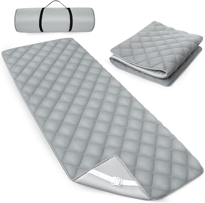 Quilted Foam Mattress Topper Pad, Non-Slip Super Soft Comfortable 75"x30", Cool Sleeping Pad for Camp Cot/RV Bunk/Narrow Twin Beds