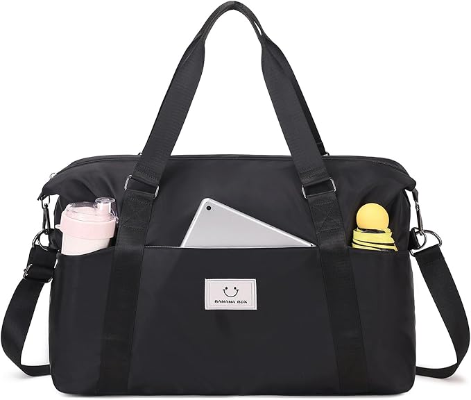 Gym bag for Women, Travel Duffel Bags with Trolley Sleeve, Weekender Overnight Bag, Carry on Tote Bag Dance Bag