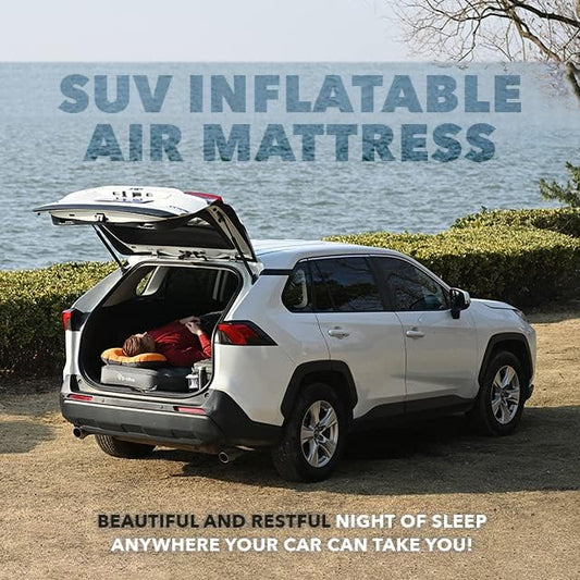 Unbeatable Durability SUV Air Mattress for Car Camping, Durable Extra Thick 300D Oxford Fabric, Quick Easy Set-Up w/Electric Pump, Car Bed Mattress, Mattress for SUV, Air Mattress