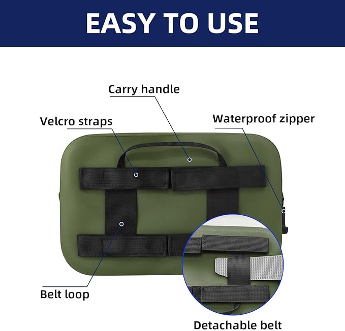 THURSO SURF Waterproof Fanny Pack Dry Bag Floating Pouch Bag Adjustable Waist Strap Keep Your Phone and Valuables Safe/Dry SUP Accessories for Kayaking Paddle Board Snorkeling Boating (Olive)