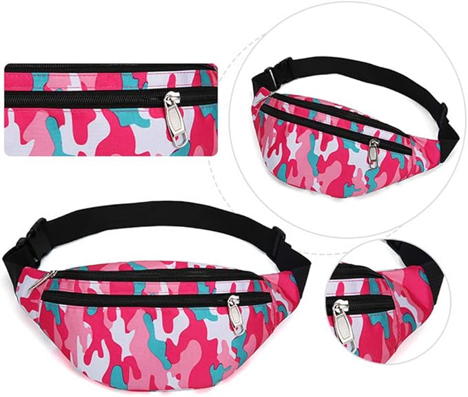 Fanny Packs for Women Men, Fashion Waist Pack Crossbody Bags Belt Bag with Adjustable Strap for Running Hiking Travel.