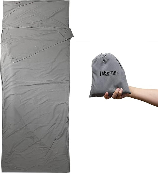 Sleeping Bag Liner Ultralight Adult Sleep Sack Travel Sheets for Hotel Sleeping Bags for Adults Liners Sheet Cotton Lightweight Camping Inner Hostel Fresh Back Backpacking NO Zipper Traveling Bed