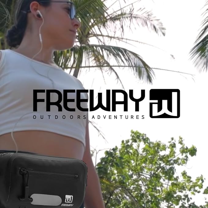 Premium Dry Bag Waterproof Fanny Pack for Water Sports – 100% Waterproof with Reflective Strip – Ideal for Snorkeling, Kayaking, Surfing, Boating & Paddle Boarding – Adjustable Waist Belt (Black)