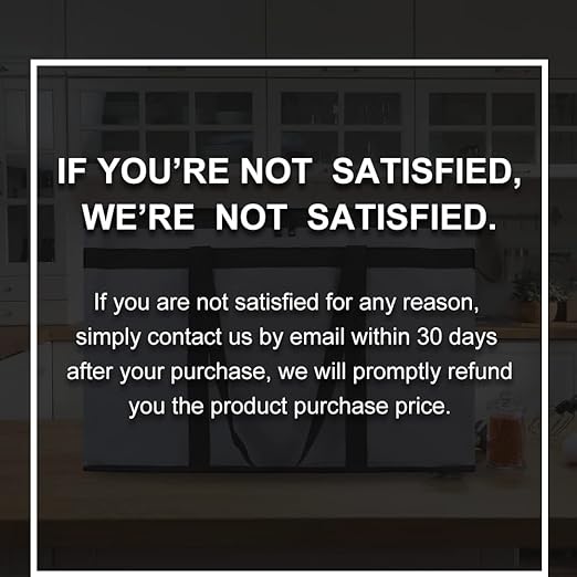 Bodaon 2-Pack Insulated Food Delivery Bag for Hot and Cold Meal, XXX-Large Grocery Tote Insulation Bag for Catering, Pizza Warmer, Cooler/Thermal Bags, Grey