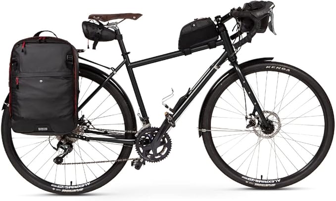 Two Wheel Gear - Pannier Backpack Convertible PLUS (30 Litre) - Weatherproof 2-in-1 Bike Commuting and Laptop Travel Bag, Recycled Ripstop Material, Black