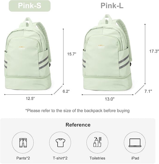 coofay Small Gym Backpack For Women Waterproof With Shoe Compartment Lightweight Travel Workout Sports Backpack Small Gym Bag