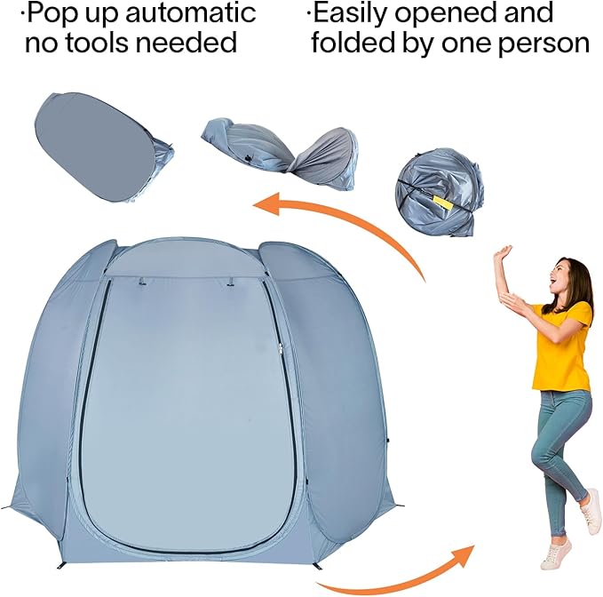 Alvantor Multi-Functional Outdoor Pop-Up Sun Shelter Camping Tent Privacy Tent for Beach, UV Protection Changing Room Lightweight Screen Room House for 4 People