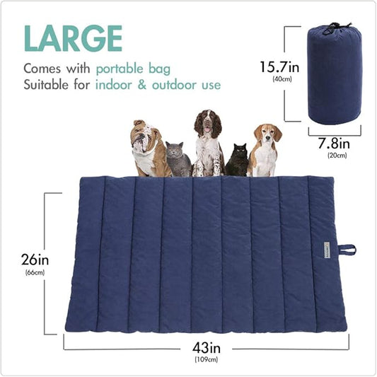 Outdoor Dog Bed, Waterproof, Washable, Large Size, Durable, Water Resistant, Portable and Camping Travel Pet Mat