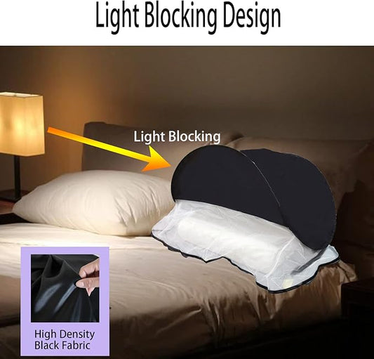 CMINGJ Portable Mosquito Head Net Foldable Pop-Up Travel Essentials Mosquito Net for Bed Free Installation-Large Size Suitable for Bedroom, Camping, nap (Black Large)