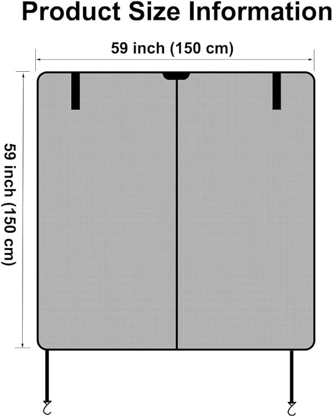 Ovege Car Tailgate Mesh Screen for SUV Bug Screens for Car Tent, Magnetic Mosquito Net for Car Camping Essentials, Car Camping Accessories(Black-Tailgate)