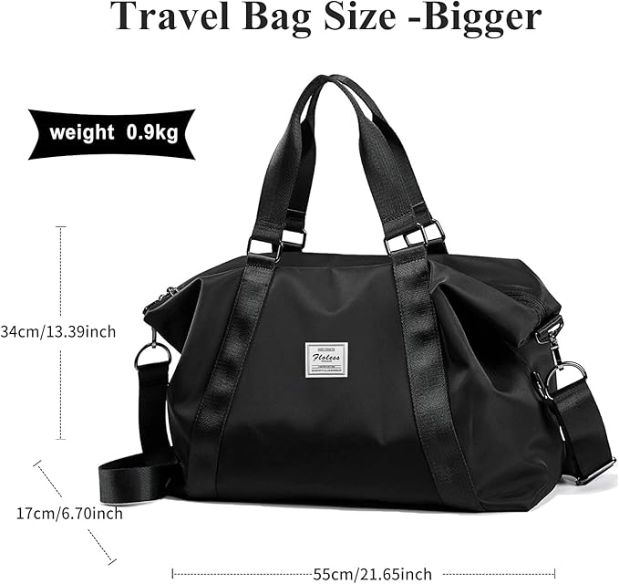 Travel Duffel Bag,Sports Tote Gym Bag,Shoulder Weekender Overnight Bag for Women