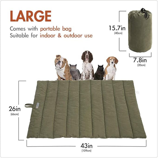 Outdoor Dog Bed, Waterproof, Washable, Large Size, Durable, Water Resistant, Portable and Camping Travel Pet Mat