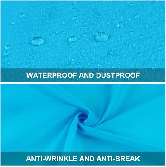 Picnic Blanket, Mini Pocket Beach Mat 43.3 x 55.1IN (2-3 People) Foldable, Lightweight Waterproof Sand Free, Foldable Thin Ground Sheet for Outdoor Camping Hiking Travel - with Hand Strap