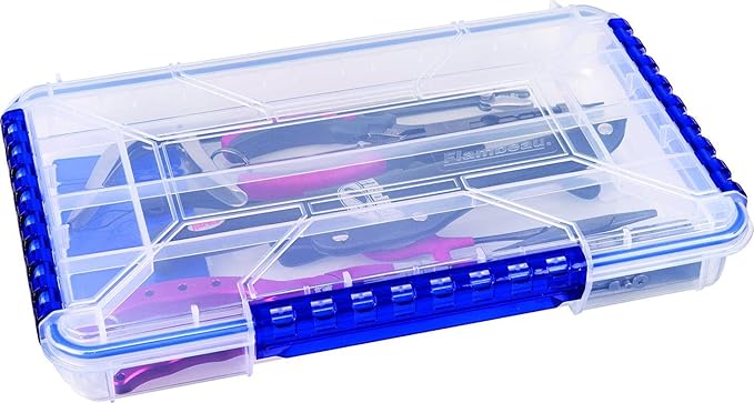 Flambeau Outdoors WP5000 Ultimate Waterproof Tuff Tainer® - Bulk Core (Includes Zerust® Tab), Blue,Transparent white