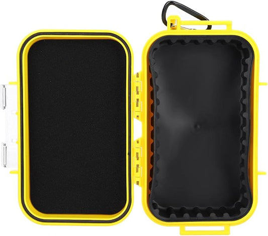 Small Waterproof Storage Case Shockproof Airtight Survival Box Storage Container Case Portable Airtight Carry Box Black Dry Storage Box