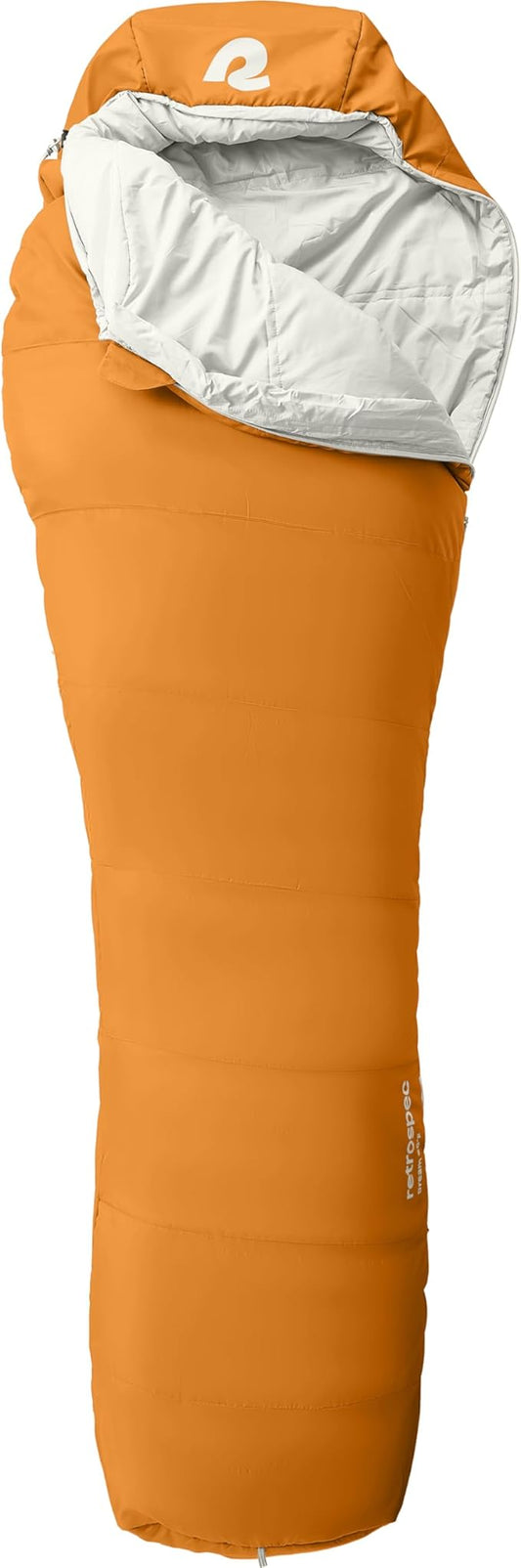 Retrospec Dream Sleeping Bag - 5, 15, 30 Mummy for Camping, Insulated Cold Weather, Lightweight Stuff Sack, Water-Resistant, Adjustable Draw Cords, Adult