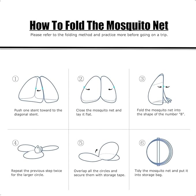 Mosquito Net for Bed, Folded Size 12 inch Portable Camping Travel Mosquito Net, Pop Up Mosquito Tent with Double Entry for King Queen Size Bed (Folded 17 Inch, 71"x79"x59")