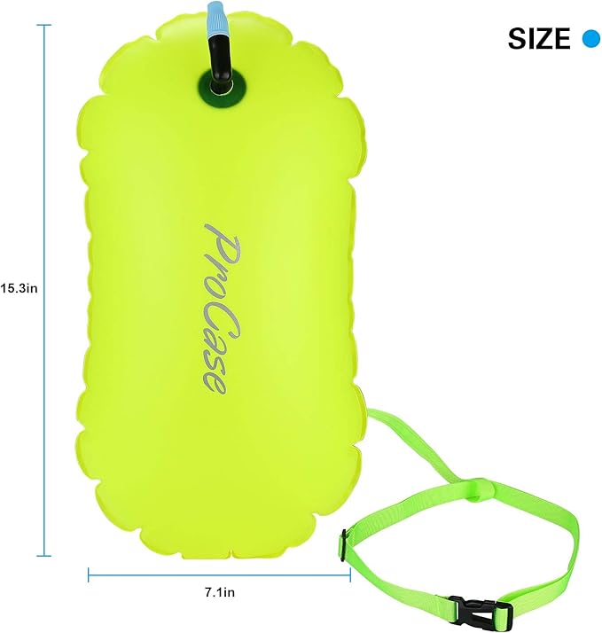 JOTO Waterproof Phone Pouch up to 7.0" Bundle with Swimming Bubble Safety Float with Adjustable Waist Belt
