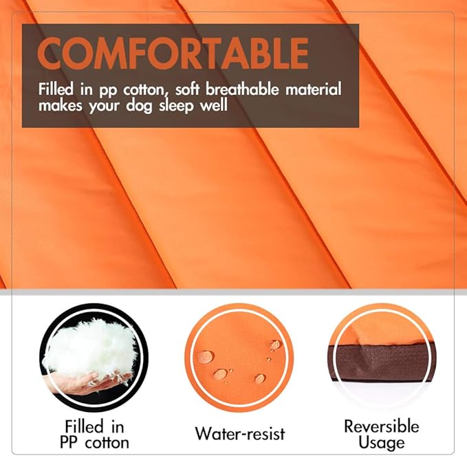 Outdoor Dog Bed, Waterproof, Washable, Large Size, Durable, Water Resistant, Portable and Camping Travel Pet Mat