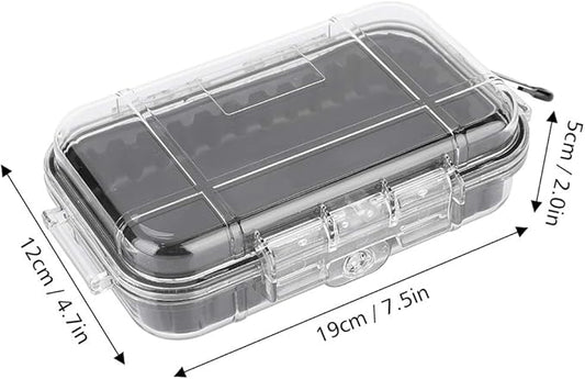 Waterproof Storage Case, Outdoor Survival Waterproof Dry Box Case Shockproof Storage Case Airtight Carry Box Container for Outdoor Boating Camping(Transparent)