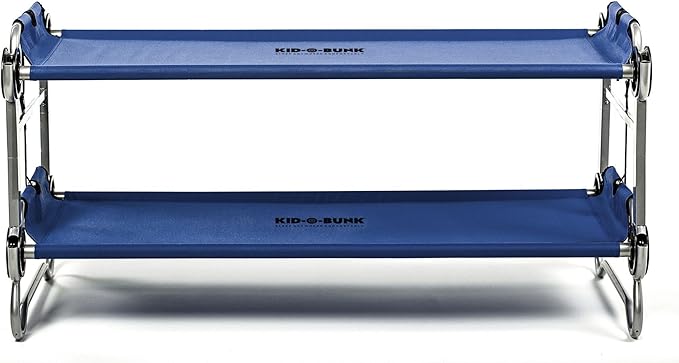 Disc-O-Bed Youth Double Cot Kid-O-Bunk, Modular for Bunk Beds, Dual Cots, or Bench with 2 Carry Bags for Portable Transport