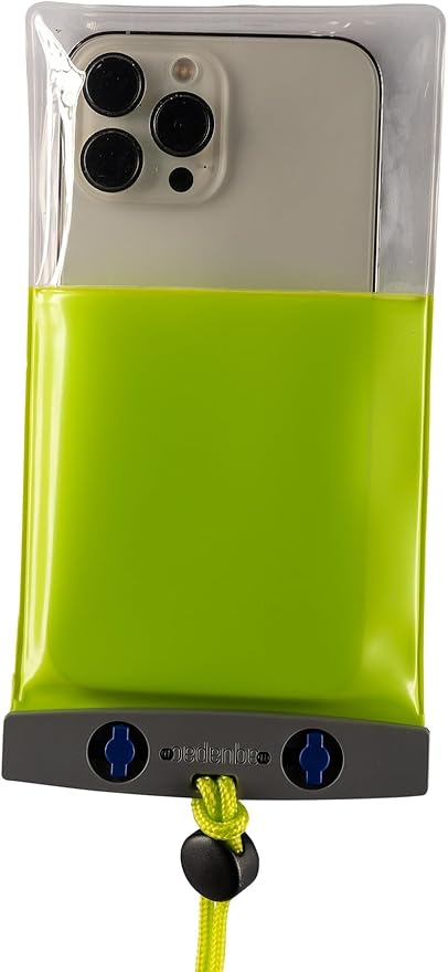 Aquapac Waterproof Phone Case, Small, Lime Green, Lanyard, iPhone and Android, Made in The UK, Hiking, Mountain Biking, Running Accessory, Travel Essential, 5 Year Warranty. IPX8 Certified to 30 ft.