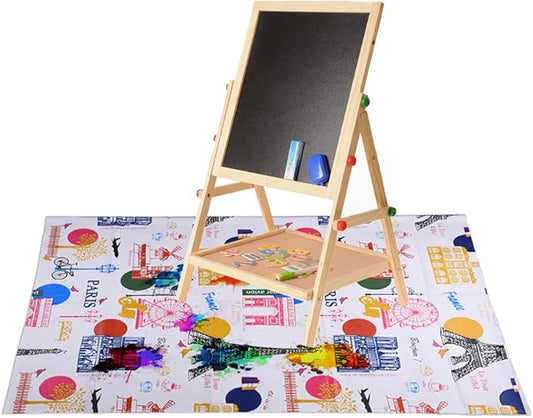 Mudder Kids Painting Drop Cloth Washable Art Floor Mat for Art Easel