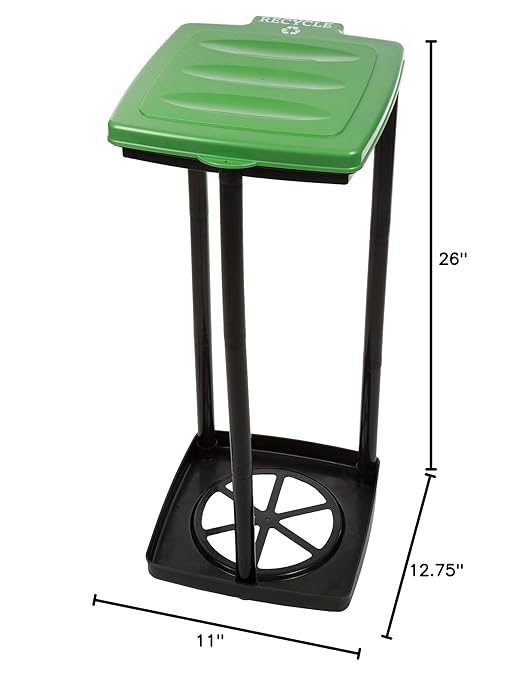 Portable Trash Bag Holder - Collapsible Trashcan for Garbage - Indoor/Outdoor Use - Ideal for Camping, Recycling, and More by Wakeman Outdoors (Green)