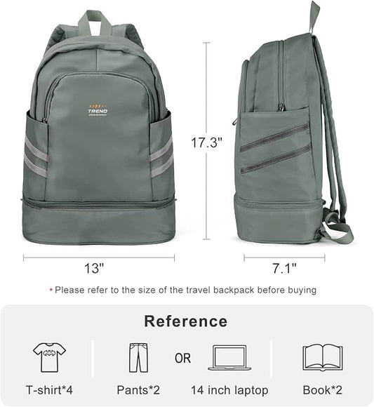 Coofay Gym Backpack for Women - Waterproof, Lightweight, Large Travel & Sports Gym Bag with Shoe Compartment