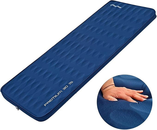 KingCamp Self Inflating Sleeping Pad for Camping Ultra Thick Double Single Foam Mattress High R Value Camping Air Pad Mat, Multi Colors & Sizes