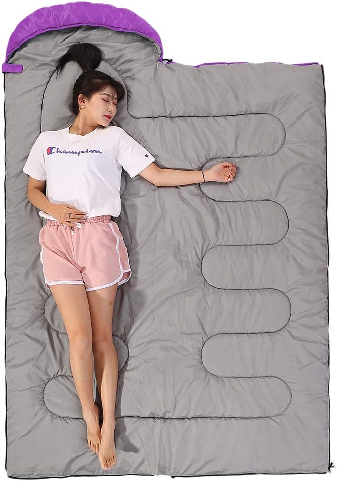 SWTMERRY Sleeping Bag 3 Seasons (Summer, Spring, Fall) Warm & Cool Weather - Lightweight,Waterproof Indoor & Outdoor Use for Kids, Teens & Adults for Hiking and Camping