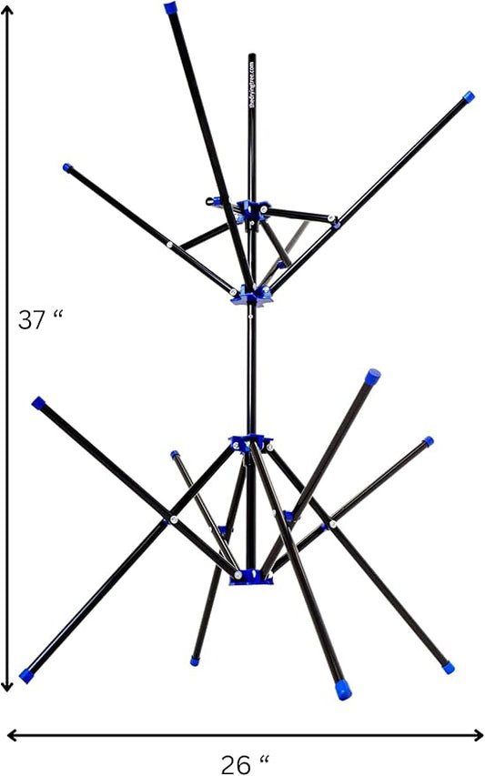 Hockey Gear Drying Rack - Heavy Duty Aluminum Collapsible Portable Sports Gear Drying Rack - Tree