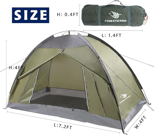7.2 × 4 × 4 Feet Single Backpack Tent, Waterproof Camping and Hiking Tent can be Used by One Person, Light and Durable