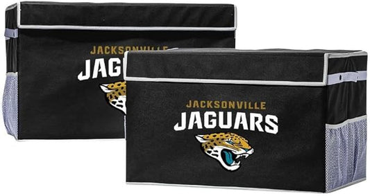 Franklin Sports NFL Storage Footlocker Bins - Large Folding Organizer Containers - NFL Team Office, Bedroom + Living Room Décor - Large + Small Bins