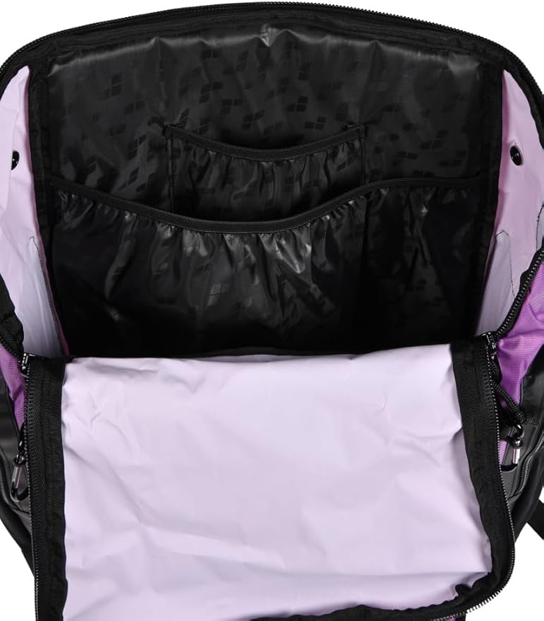 ARENA Spiky III Backpack 45 Swimming Athlete Sports Gym Rucksack Large Training Gear Equipment Swim Bag for Men and Women, 45 Liters, Purple