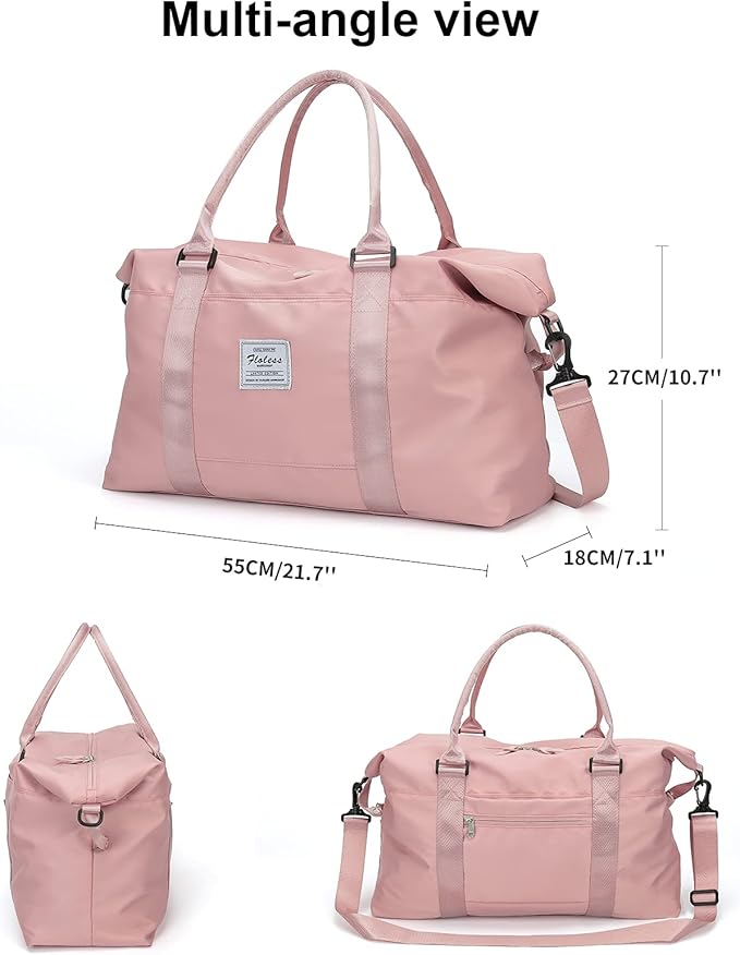 Travel Duffel Bag,Sports Tote Gym Bag,Shoulder Weekender Overnight Bag for Women