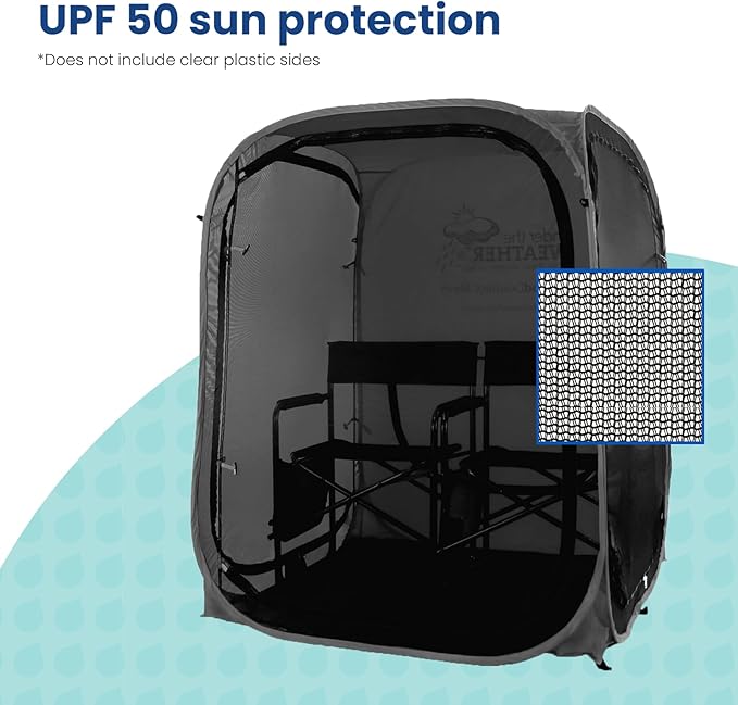WeatherPod® The Original Shark Tank MyPod™ Mesh 1-2 Person Pop-Up Screen Pod - Keeps Out Bugs, Mosquitos, and Harmful UV Rays - UPF 50 for Maximum Protection from The Sun