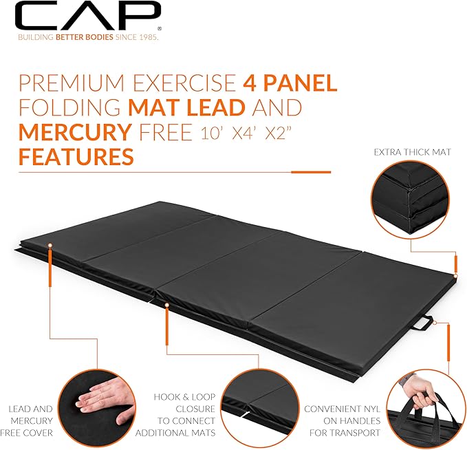 CAP Barbell All Purpose Folding Anti Tear Exercise Training Aerobic Fitness Gym & Gymnastics Balance Mat | Multiple options