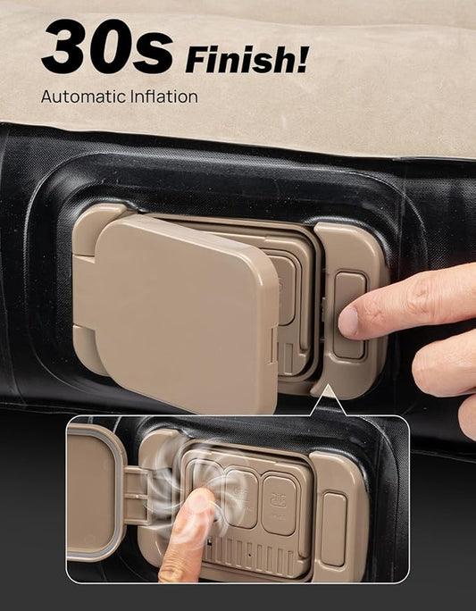 JOYTUTUS Truck Bed Air Mattress for 6.4-6.7Ft with Built-in Air Pump, Full Size Inflatable Mattress Short Beds for Outdoor Camping,with Carry Bag&Cup Holder