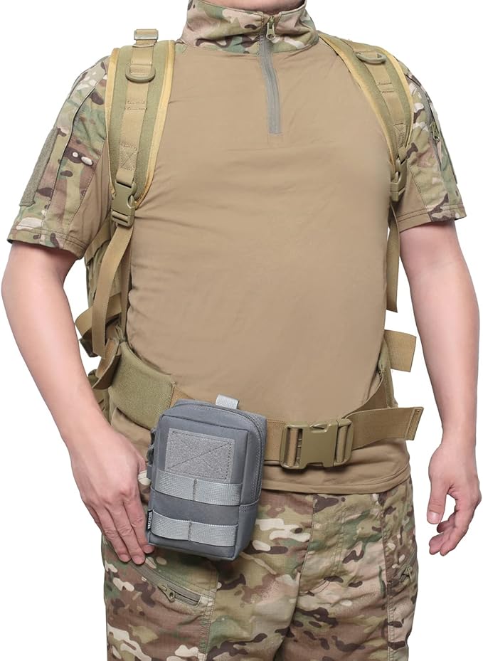 2 Pack Molle Pouches - Tactical Compact Water-Resistant EDC Pouch