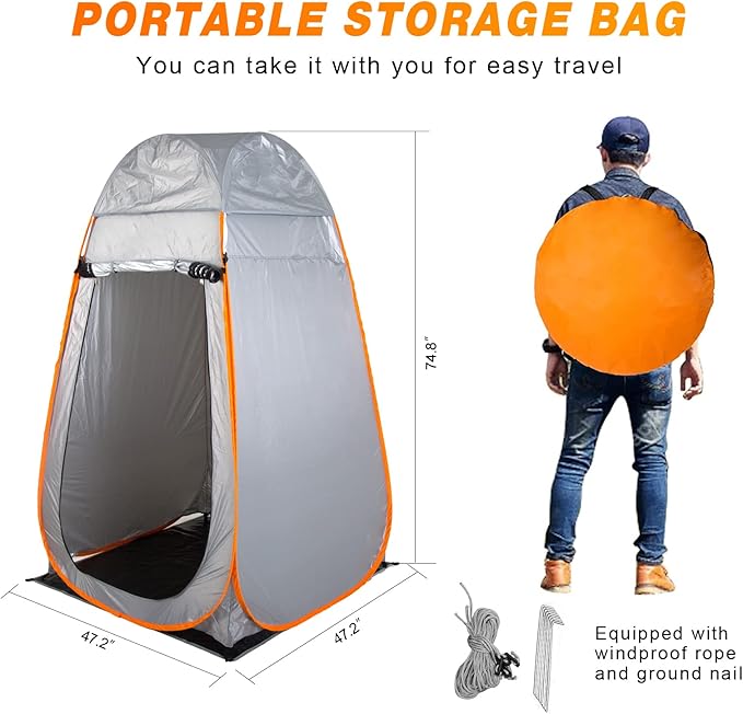 Portable Pop-up Shower Privacy Tent,Spacious Dressing Room,Used for Shower and Dressing Mobile Toilet Hunting Outdoor Camping Beach