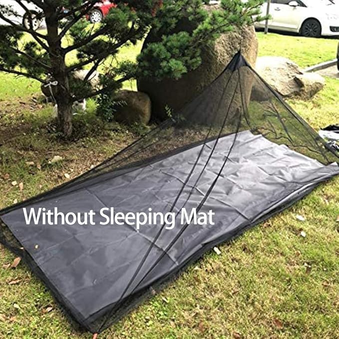 No-See-Ums Camping Mosquito Net Bed Compact and Ultra-Light for Travel,Finest Holes Mesh 2000 Noseeum Netting for Camping and Hiking, Without Sleeping Mat