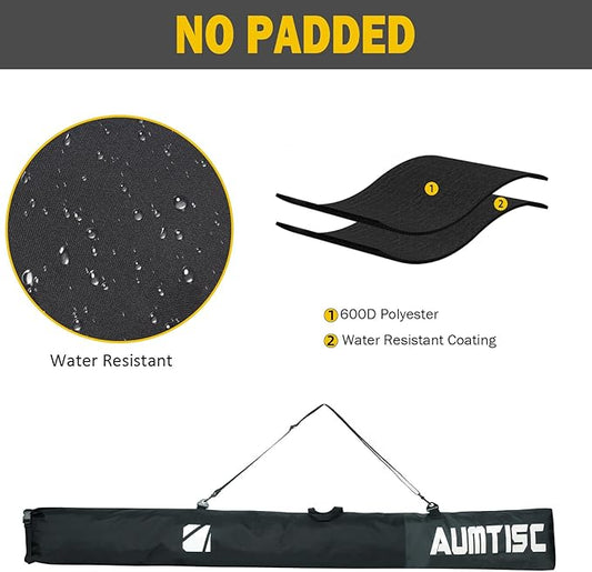 AUMTISC Ski Bag and Boot Bag Combo, Padded Ski Bags for Air Travel Flying, Adjustable Length for Skis Up to 200 cm and Boots Up to Size 13
