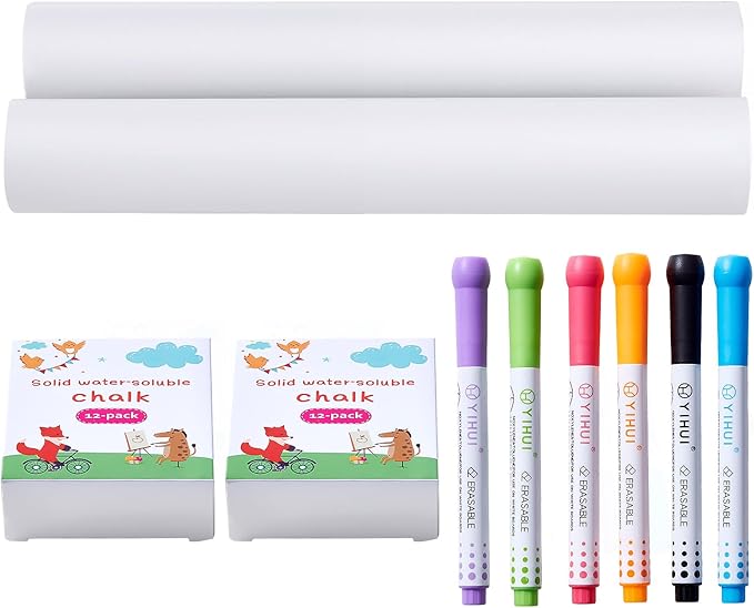 VEVOR Easel Accessory Set, 32 PCS Kid's Art Easel Painting Kit Including Chalks, Dry-Erase Markers & Paper Rolls, Supplies Set for Tabletop Art Easel, Painting Accessories for Toddlers Boys and Girls