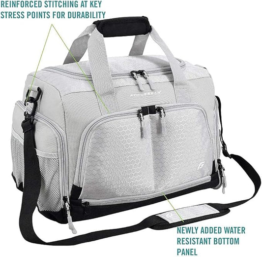 Ultimate Gym Bag 2.0: The Durable Crowdsource Designed Duffel Bag with 10 Optimal Compartments Including Water Resistant Pouch