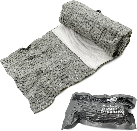 6 Inches 2 Pcs Madicare Israeli Bandage Trauma Dressing, First Aid, Medical Compression Bandage, Emergency Bandage (6 inch 2 pcs)